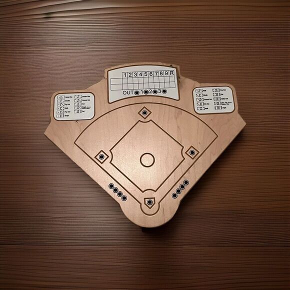 Across The Board Wood Baseball Game Handcrafted By Unique Entertainment Sports - Picture 2 of 5